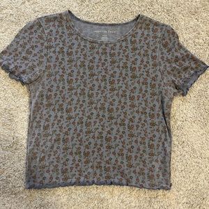American Eagle Floral Baby Tee